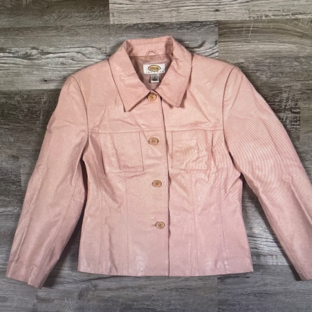 Vintage Pink Tailored Button Jacket